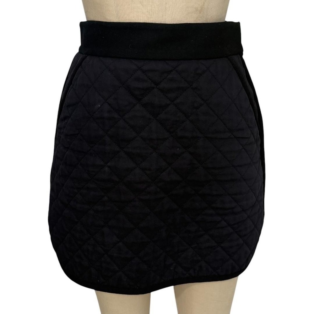 Missoni Skirt Womens 6 Black Quilted Short Insulated High Waist Made in Italy